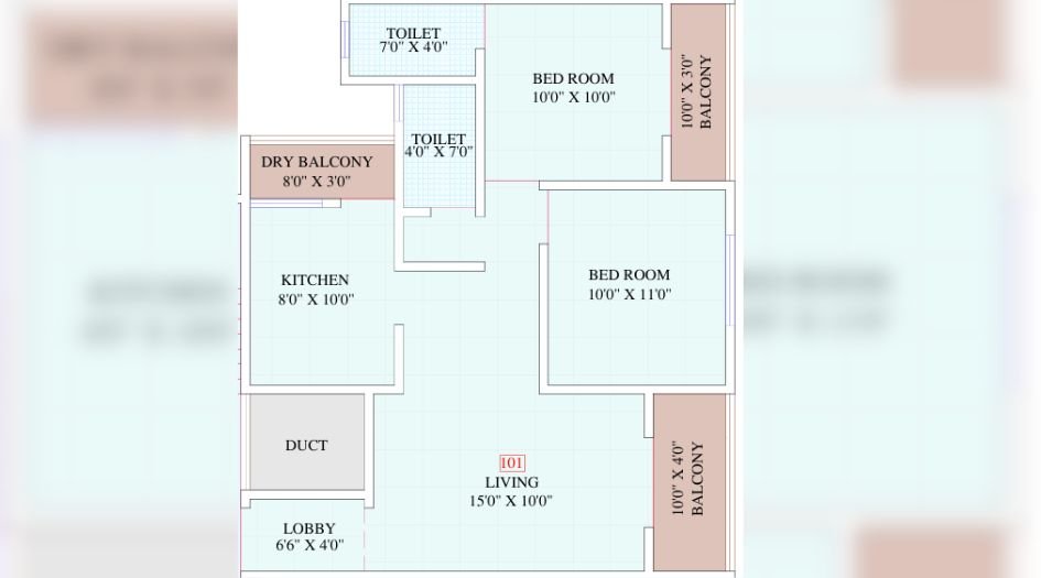 Siddhi-Aspire-2 BHK-Floor-Plan-Type-1